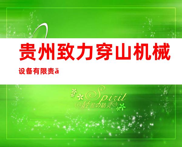 贵州致力穿山机械设备有限责任公司